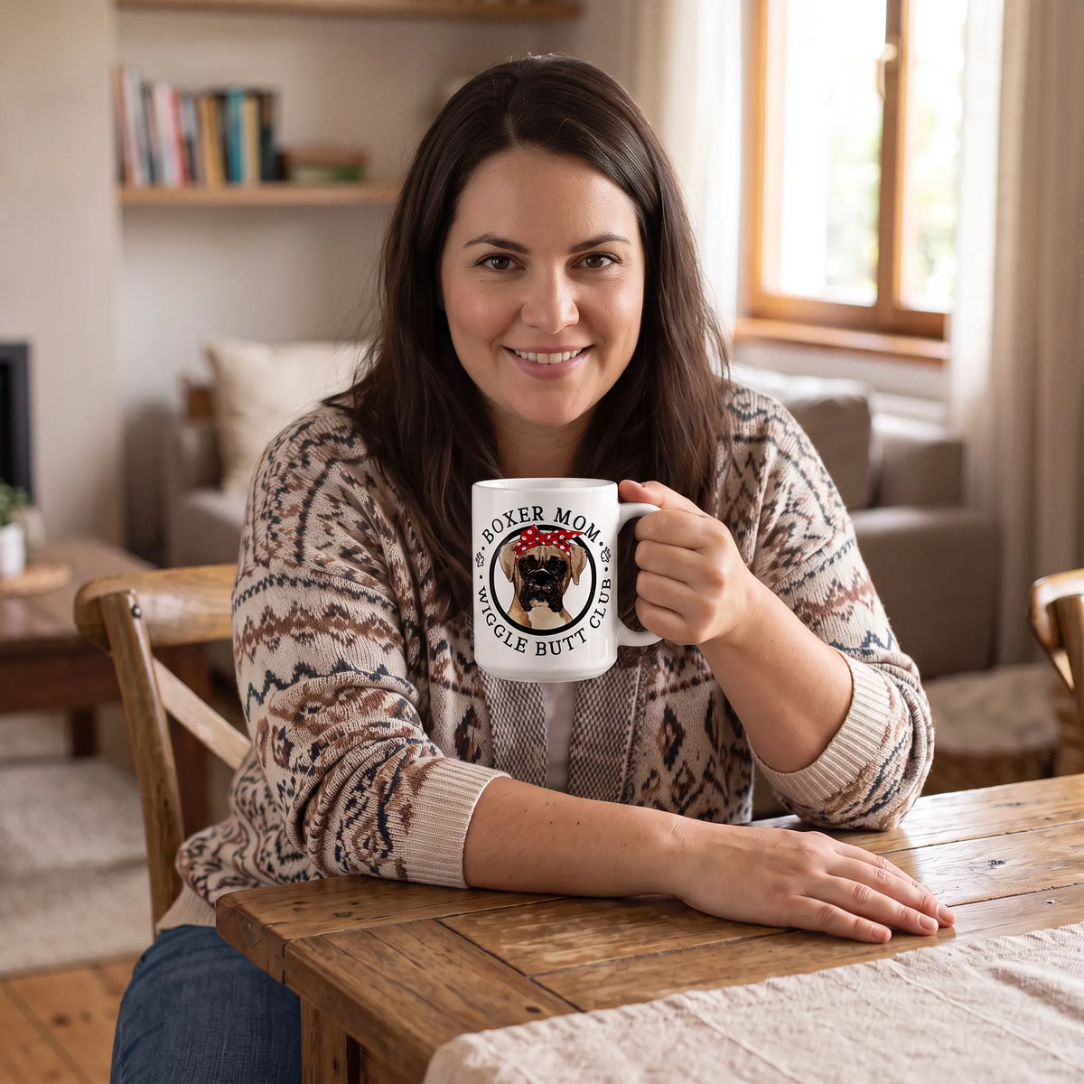 Boxer Mom Female Wiggle Butt Club Coffee Mug