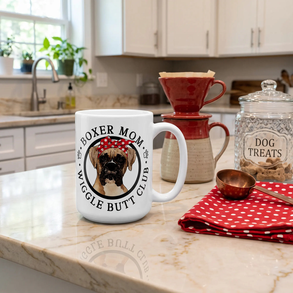 Boxer Mom Female Wiggle Butt Club Coffee Mug