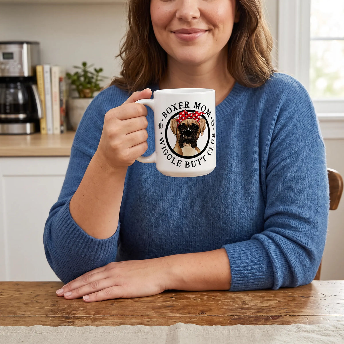 Boxer Mom Female Wiggle Butt Club Coffee Mug