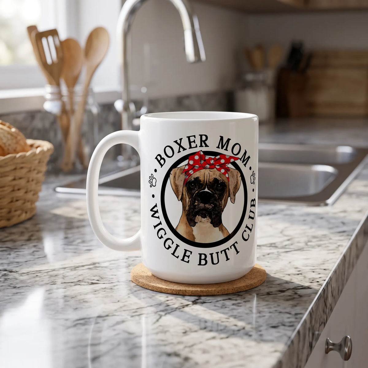 Boxer Mom Female Wiggle Butt Club Coffee Mug