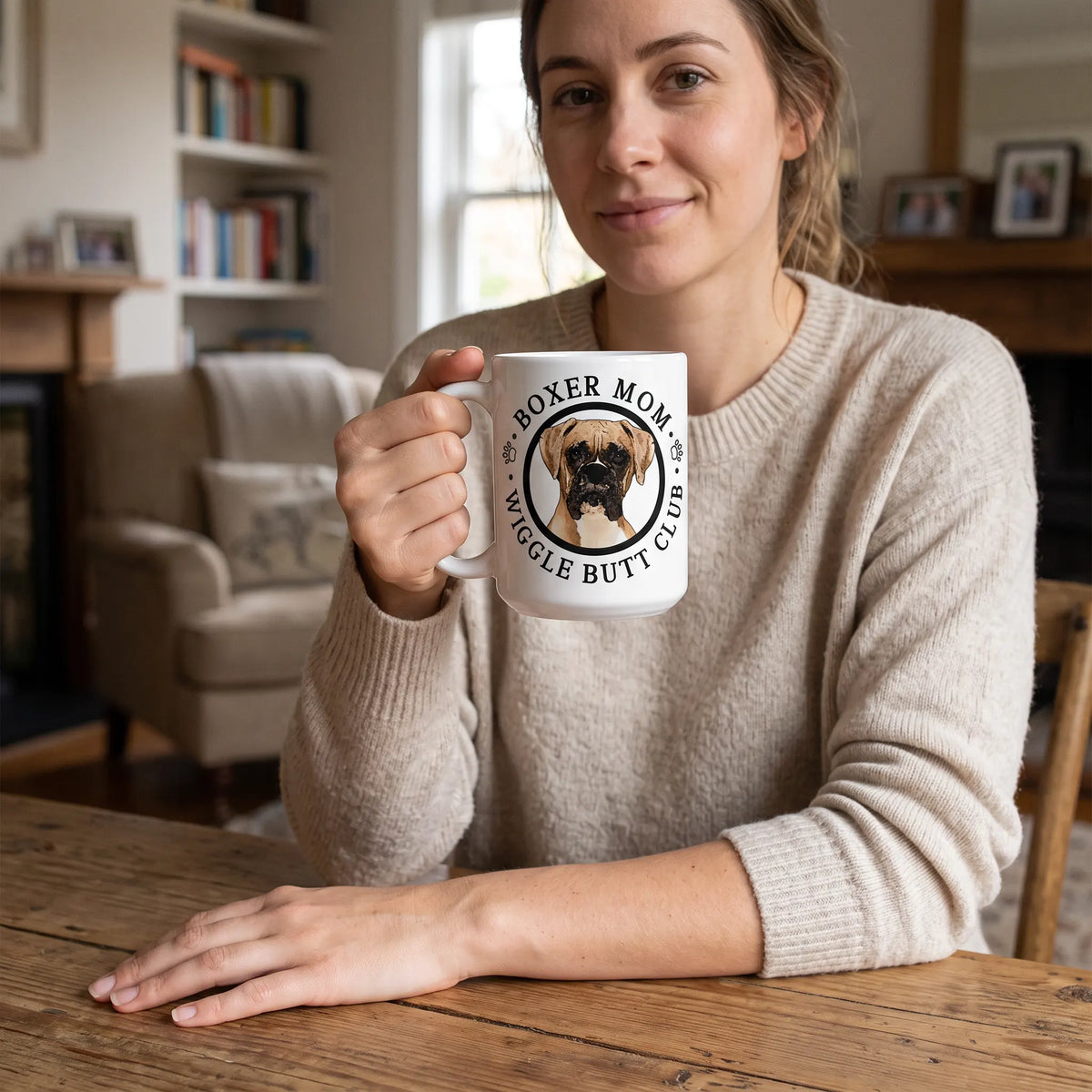 Boxer Mom Male Wiggle Butt Club Coffee Mug