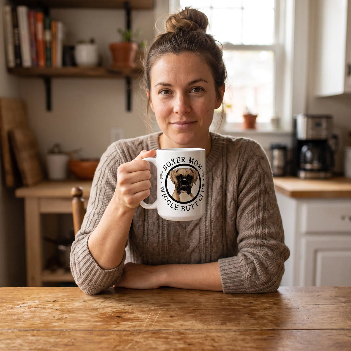 Boxer Mom Male Wiggle Butt Club Coffee Mug