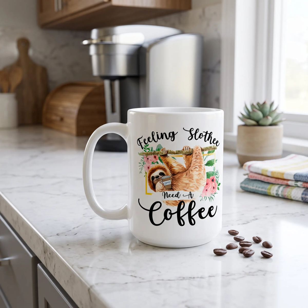 Feeling Slothee Need A Coffee Sloth Mug