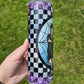 20 oz Holographic Wednesday Addams Stained Glass Web Sublimation Tumbler