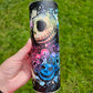 20 oz Skinny Jack and Sally Rainbow Pumpkin Heads Sublimation Tumbler Glow-in-the-Dark Blue - Imperfect