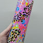 20 oz Vibrant Leopard Print Tracks Sublimation Tumbler