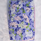 Pastel Purple Floral Light Pink Accented Quilted Pattern Mini Zipper Box Pouch