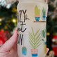 16 oz Sublimation Frosted Glass Can Crazy Plant Lady - Imperfect