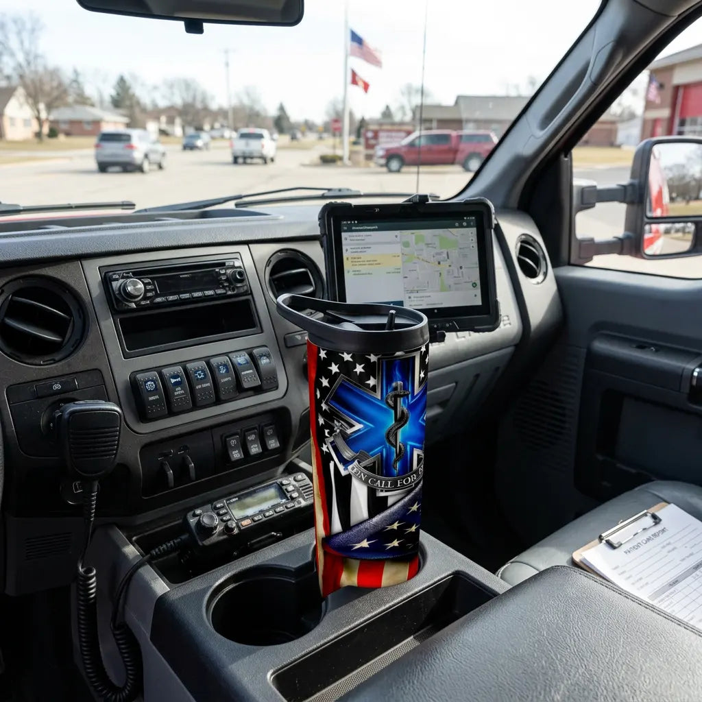EMS Star of Life American Flag Sublimation Tumbler