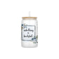 Adulting is Bullshit 16oz Frosted Floral Glass Can Set