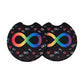 Autism Acceptance Infinity Hearts 2 Pack Neoprene Car Coasters