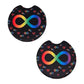 Autism Acceptance Infinity Hearts 2 Pack Neoprene Car Coasters