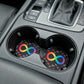 Autism Acceptance Infinity Hearts 2 Pack Neoprene Car Coasters