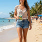 Beach Don't Kill My Vibe 16oz Frosted Glass Can Set