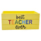 Best Teacher Ever Holiday Wood Mini Crate