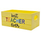 Best Teacher Ever Holiday Wood Mini Crate