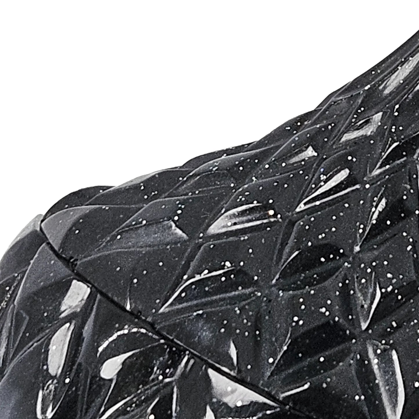 Black Galaxy Faceted Teardrop Resin Jewelry Jar