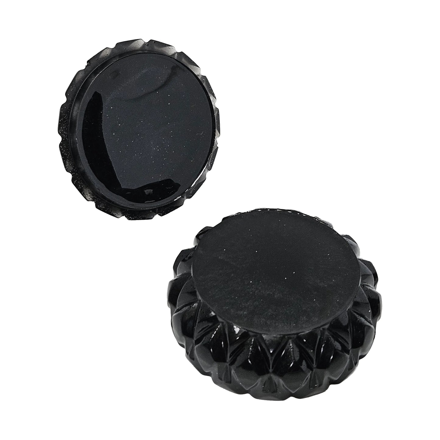 Black Galaxy Faceted Teardrop Resin Jewelry Jar