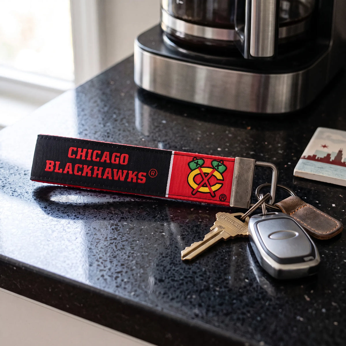 Chicago Blackhawks Keychain Wristlet