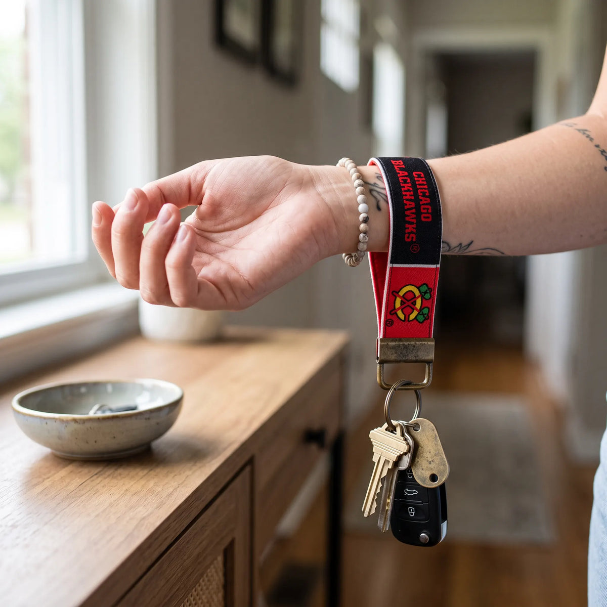 Chicago Blackhawks Keychain Wristlet