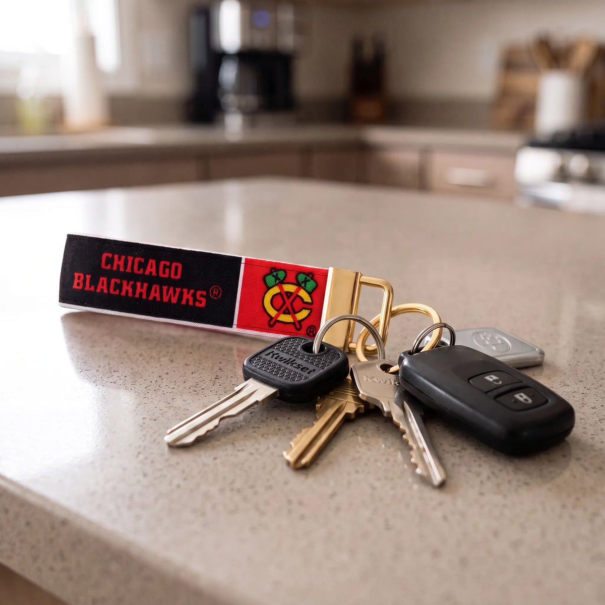Chicago Blackhawks Keychain Wristlet