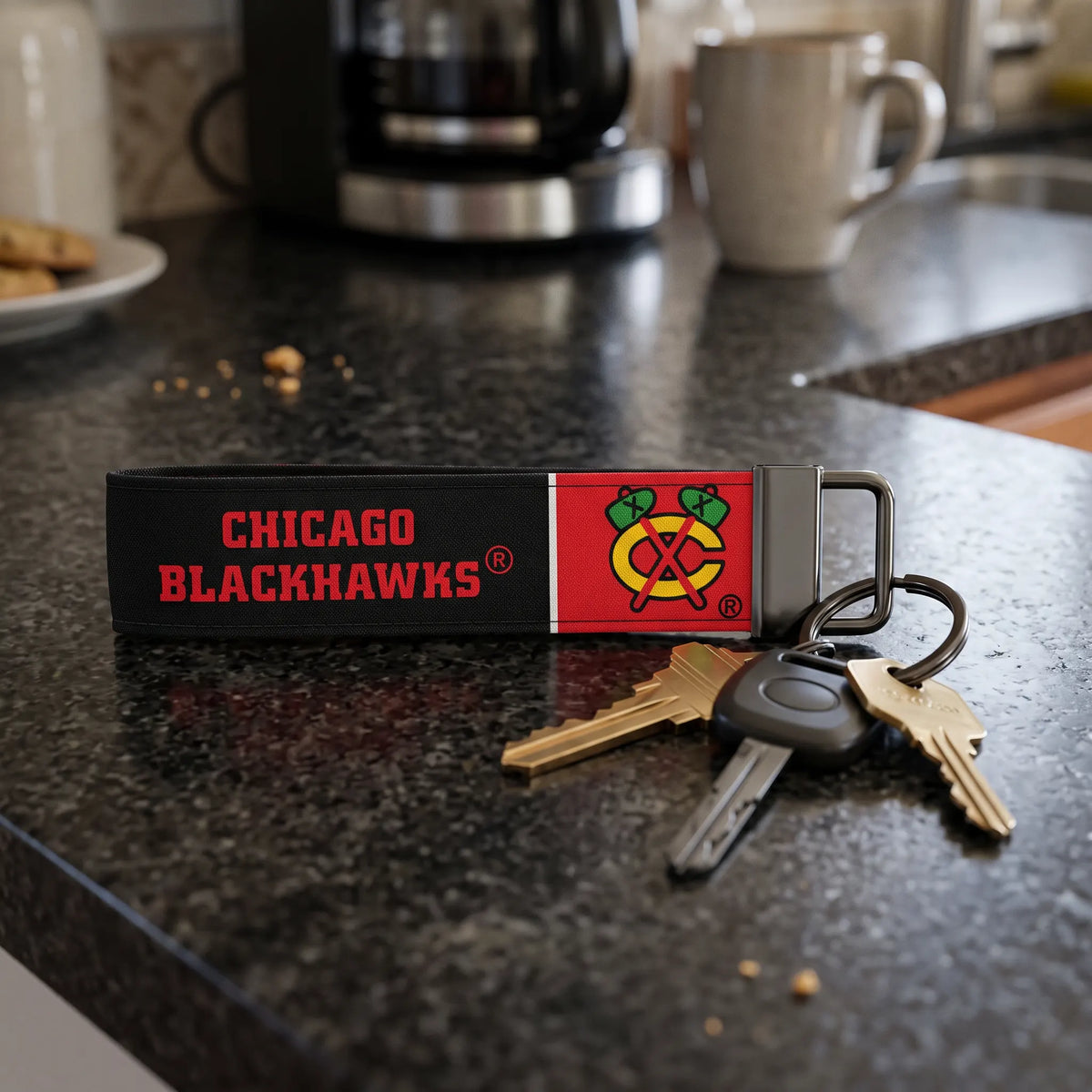 Chicago Blackhawks Keychain Wristlet
