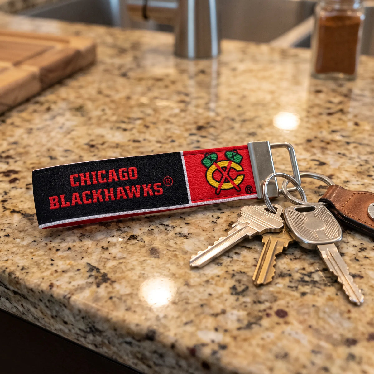 Chicago Blackhawks Keychain Wristlet
