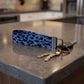 Blue Leopard Print Keychain Wristlet