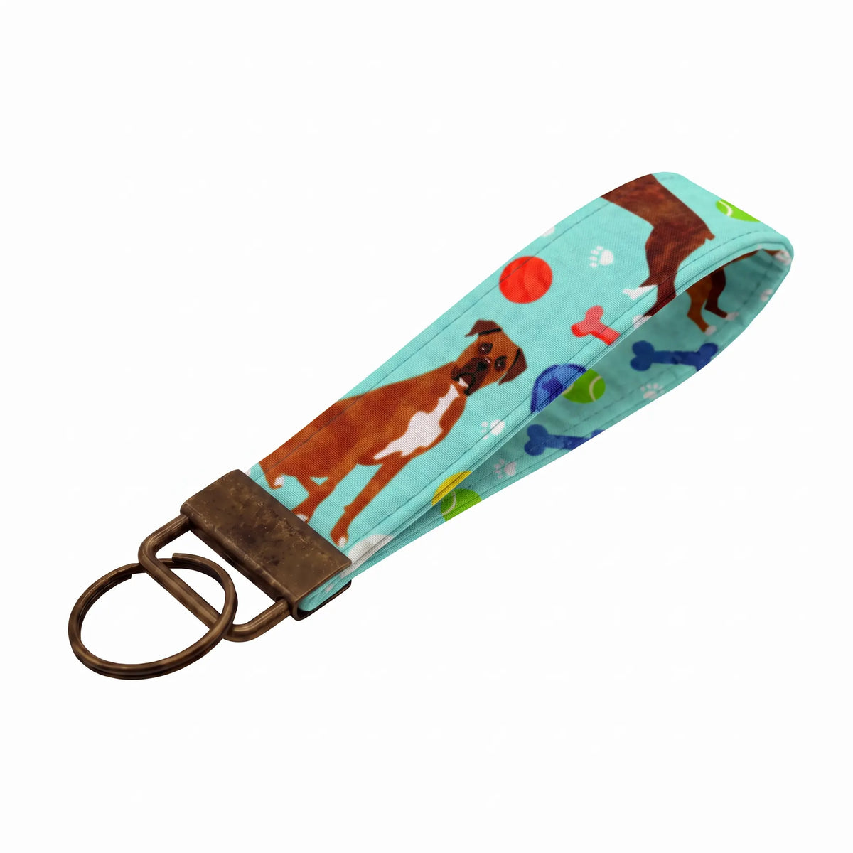 Boxer Dog Chew Toys Keychain Wristlet