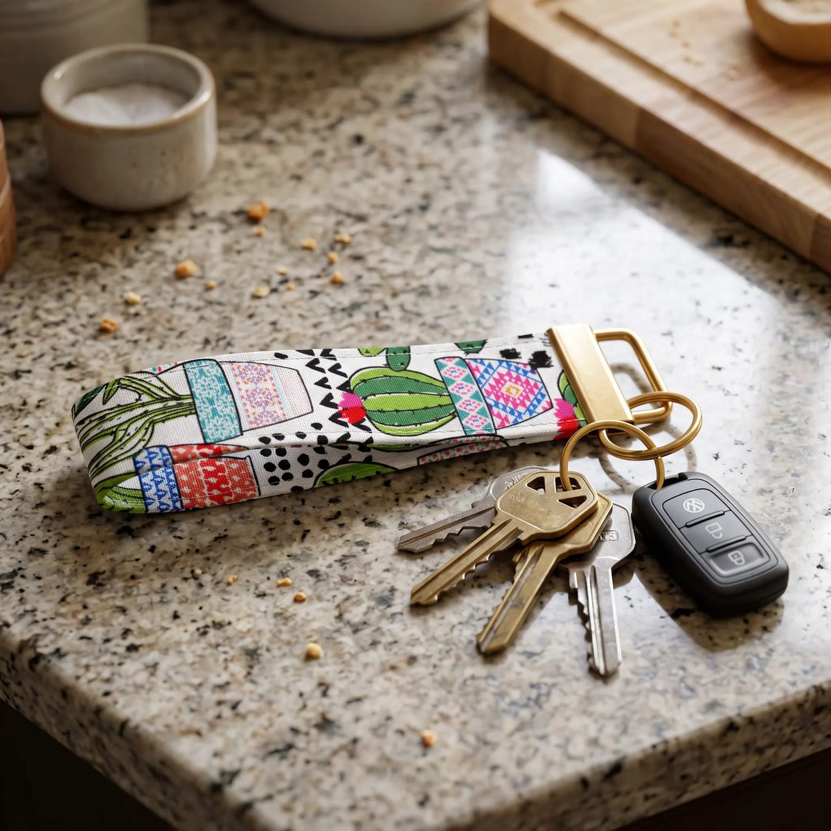 Desert Cactus Keychain Wristlet