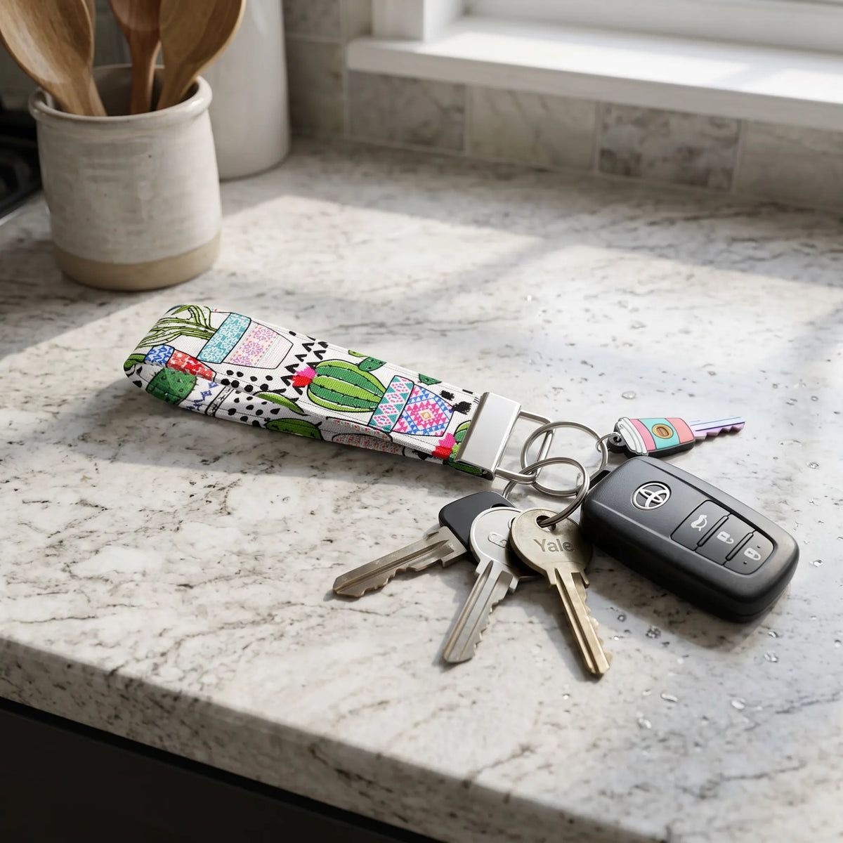Desert Cactus Keychain Wristlet