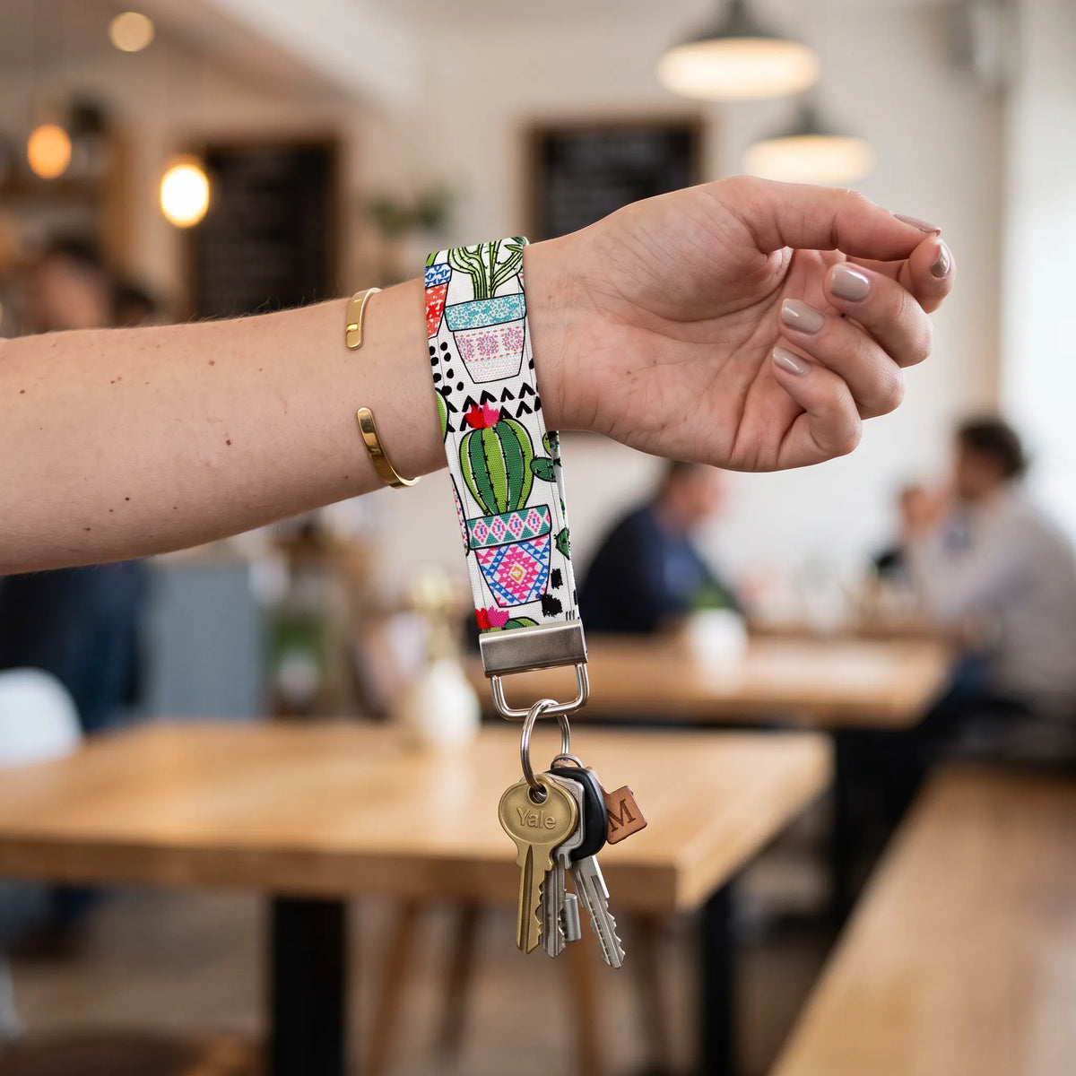Desert Cactus Keychain Wristlet
