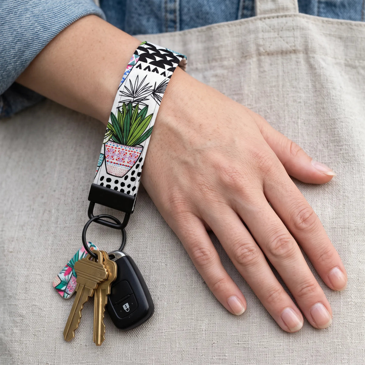 Desert Cactus Keychain Wristlet