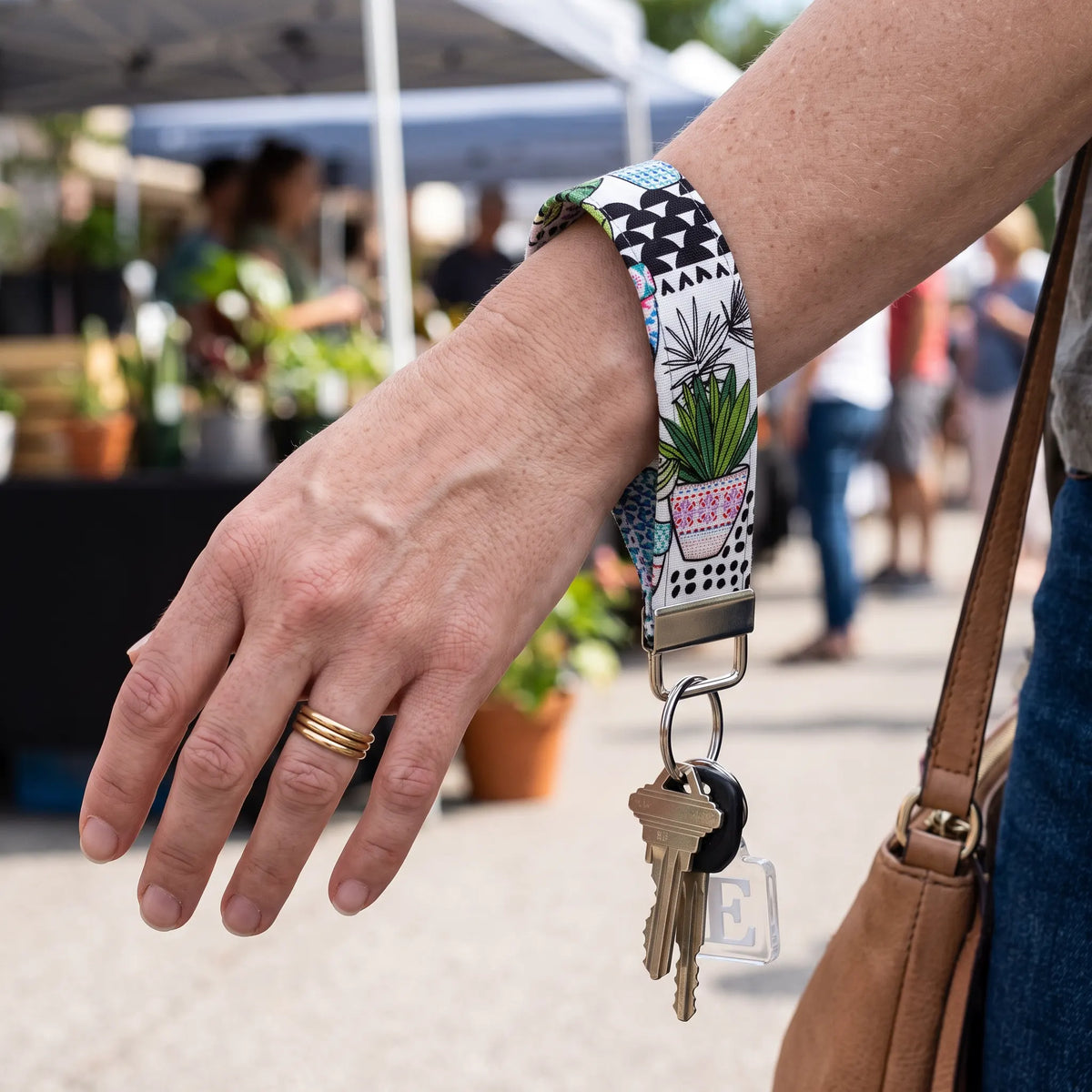 Desert Cactus Keychain Wristlet
