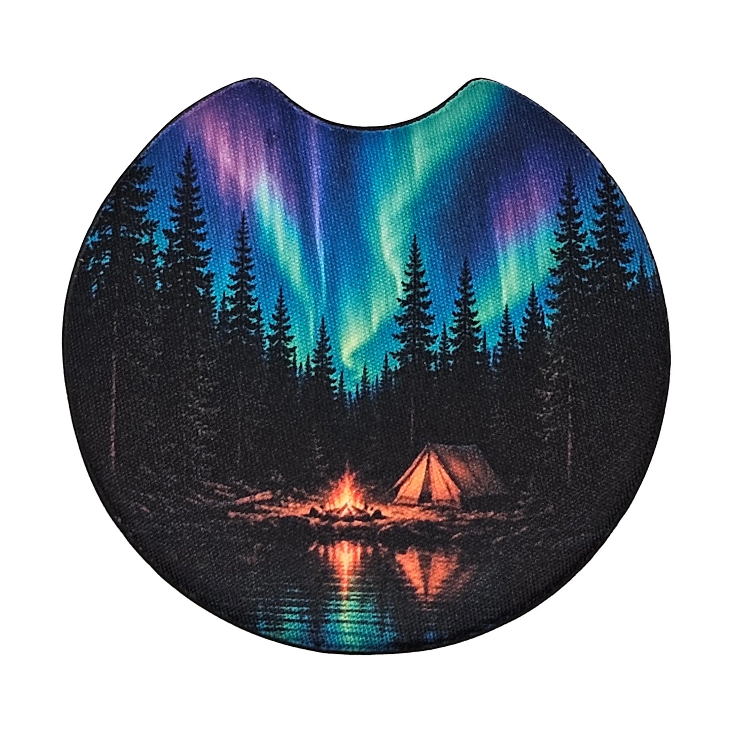 Northern Lights Camping 2-Pack Neoprene Car Coaster Set