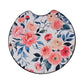 Pink Carnation Floral 2 Pack Neoprene Car Coaster Set