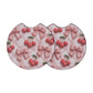 Cherry Pink Ribbon 2 Pack Neoprene Car Coaster Set