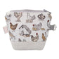 Chicken Poultry Coup Handmade Mini D-Ring Zipper Pouch