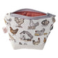 Chicken Poultry Coup Handmade Mini D-Ring Zipper Pouch