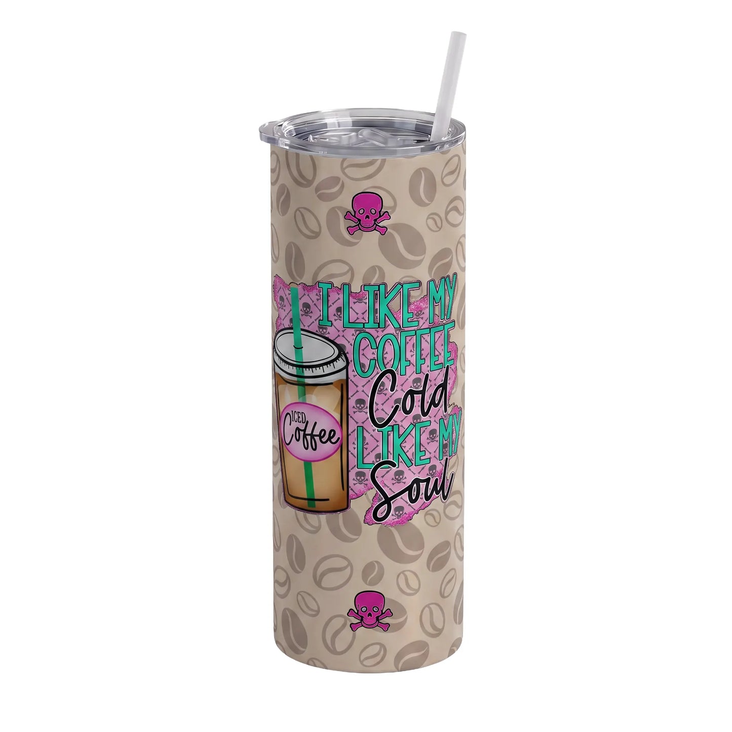 Cold Like My Soul 20oz Iced Coffee Skinny Tumbler