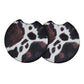 Western Cowhide Print 2 Pack Neoprene Car Coaster Set