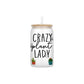 Crazy Plant Lady 16oz Frosted Glass Can Set