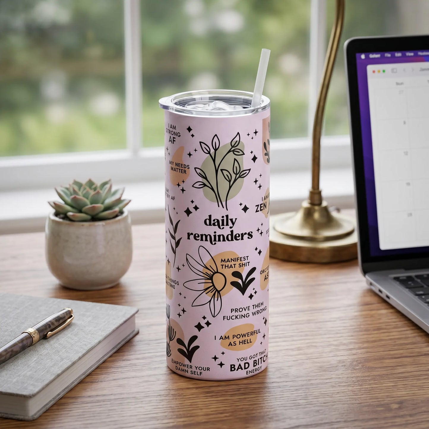 Daily Reminders Sassy Affirmations Holographic 20oz Tumbler