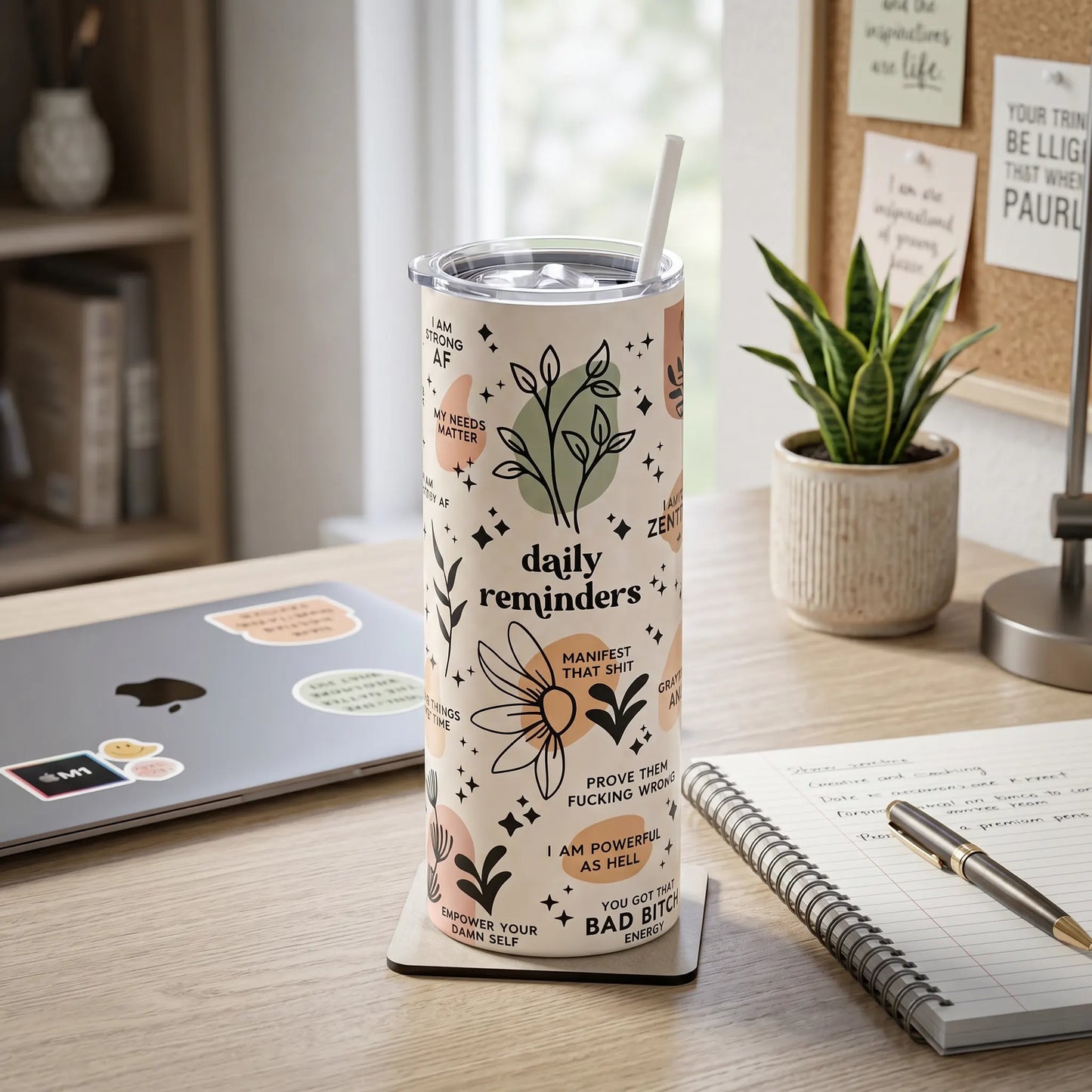 Daily Reminders Sassy Affirmations Holographic 20oz Tumbler