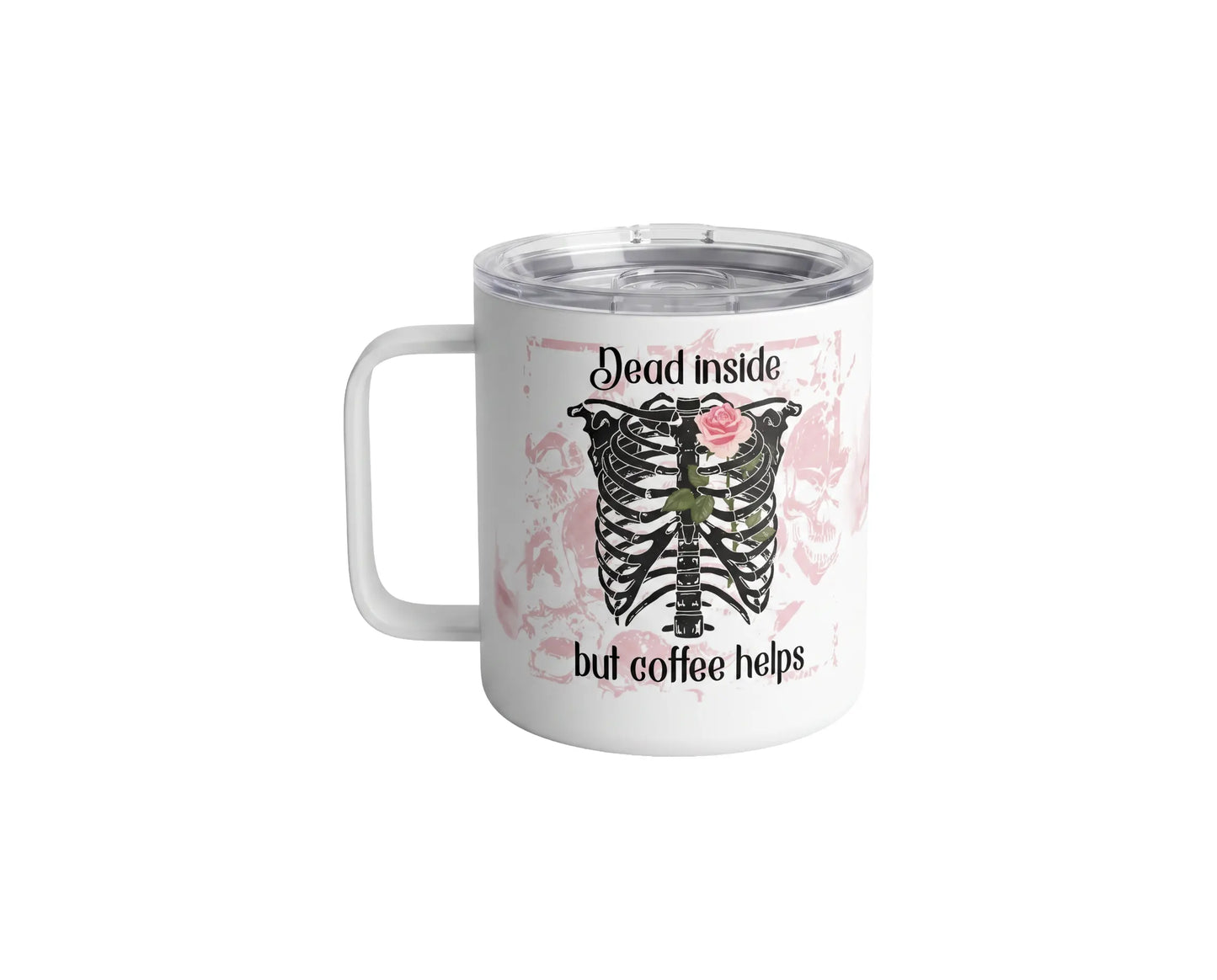 Dead Inside But Coffee Helps 14oz Insulated Travel Mug