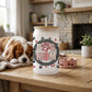 Dog Mom Printed Faux Glitter 16oz Frosted Glass Can Set