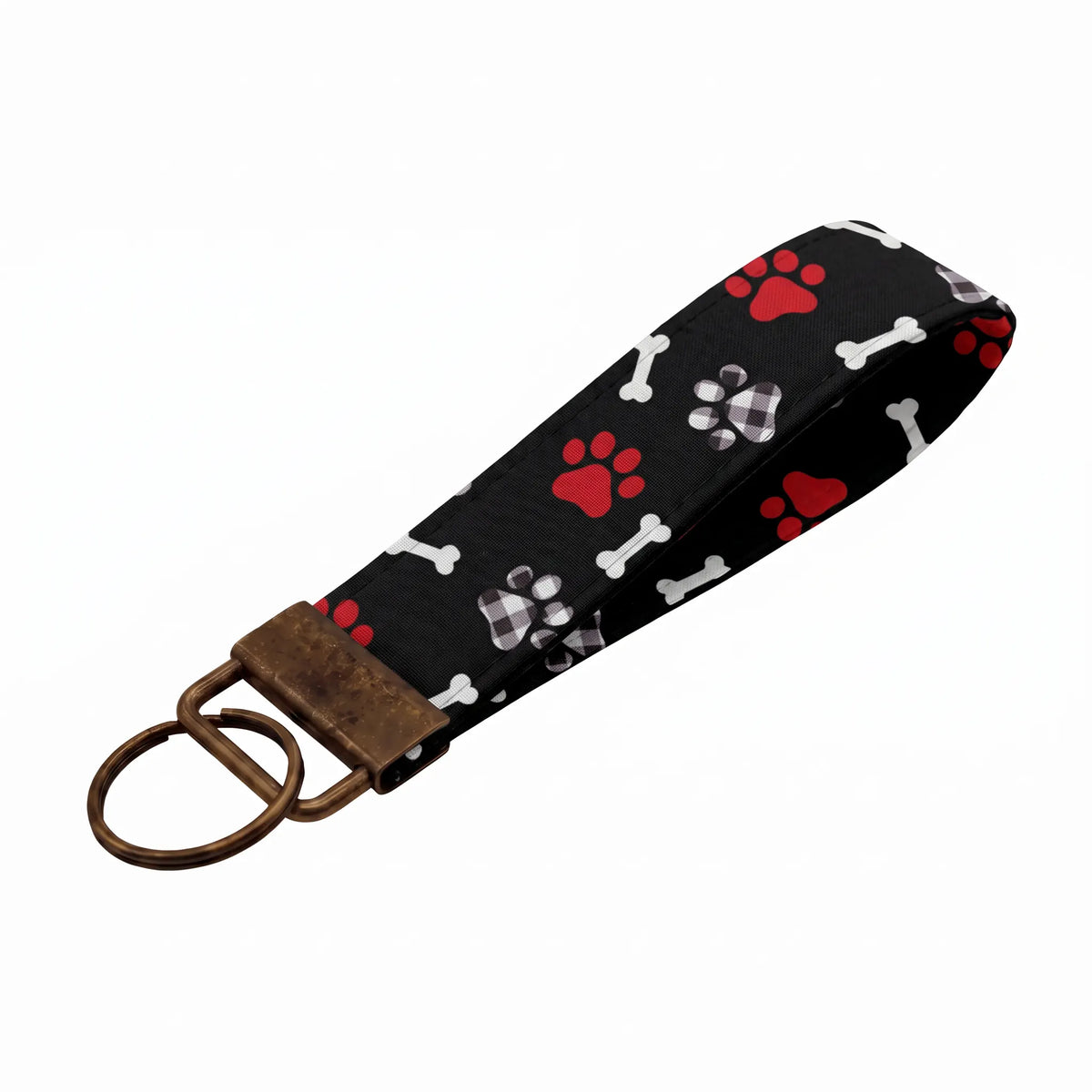 Dog Paw Print Keychain Wristlet