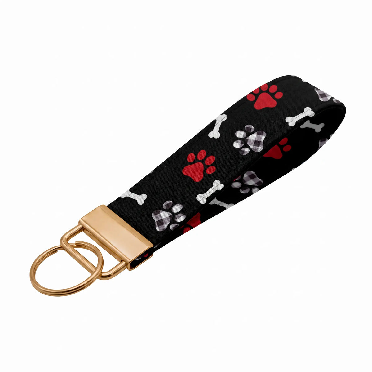 Dog Paw Print Keychain Wristlet