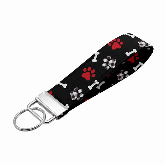 Dog Paw Print Keychain Wristlet