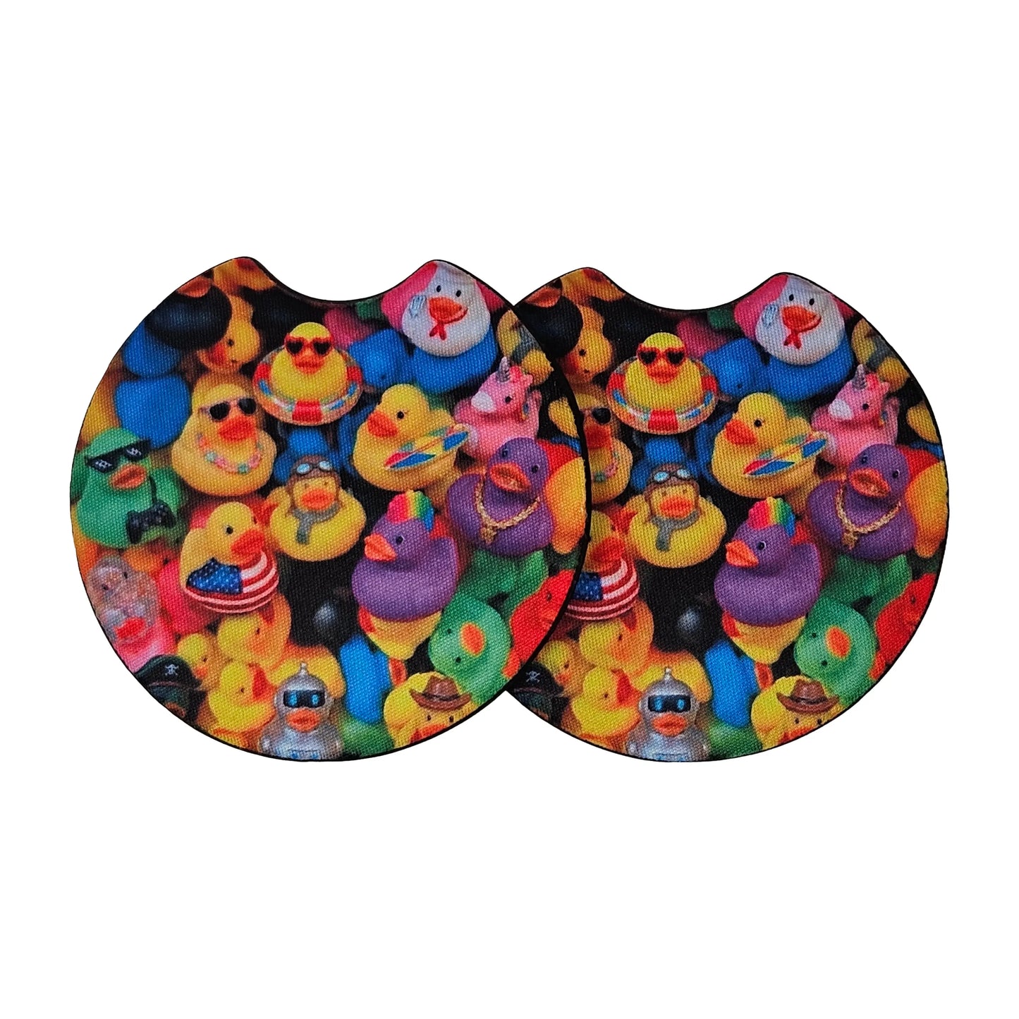 Rubber Ducks 2-Pack Neoprene Car Coaster Set